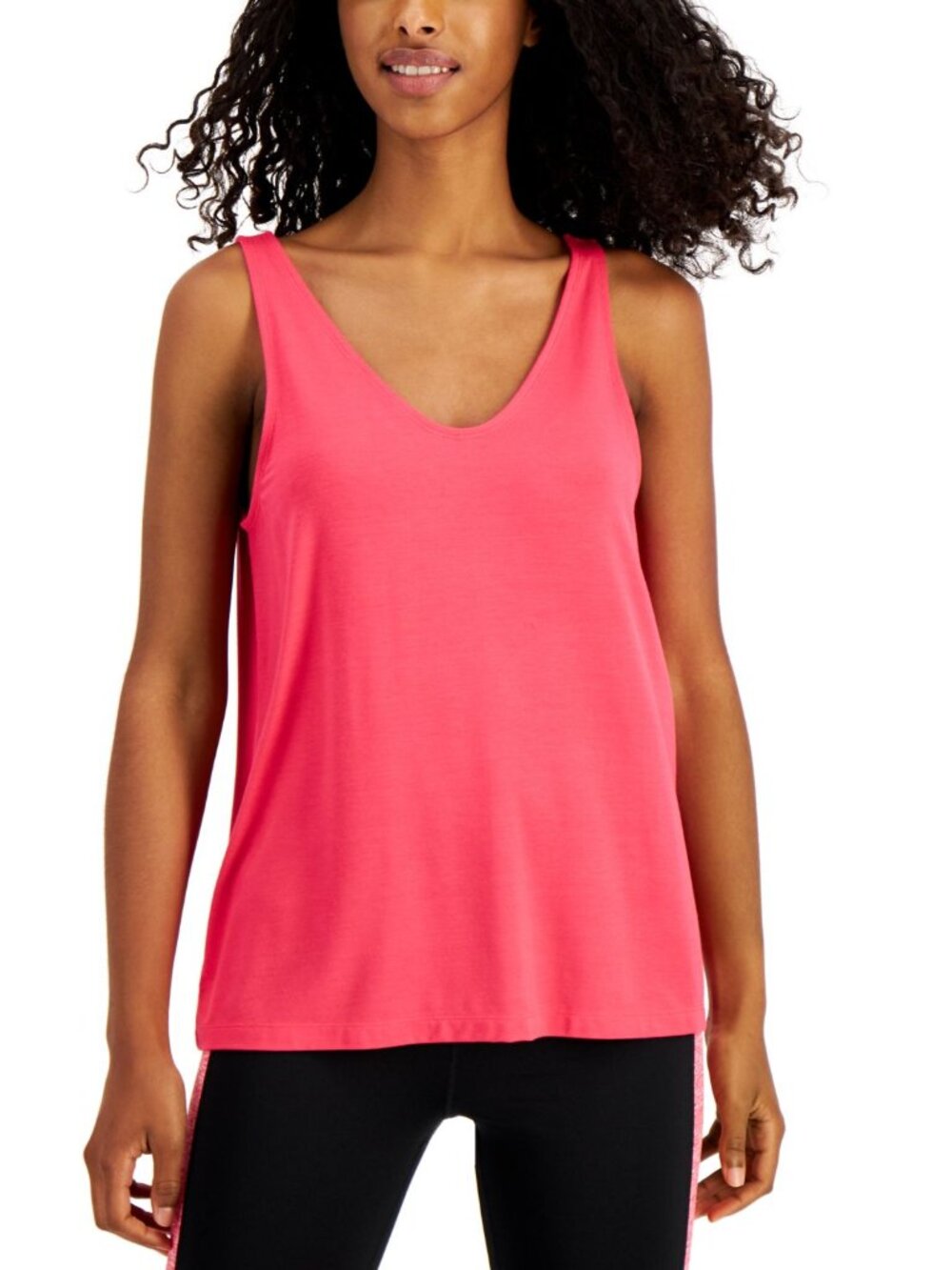 Ideology Womens Activewear V-Neck Tank Top